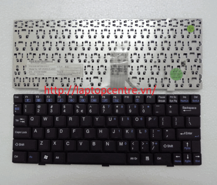 Bàn phím - Keyboard Clevo M72 M73 TN120 M710L Đen / US