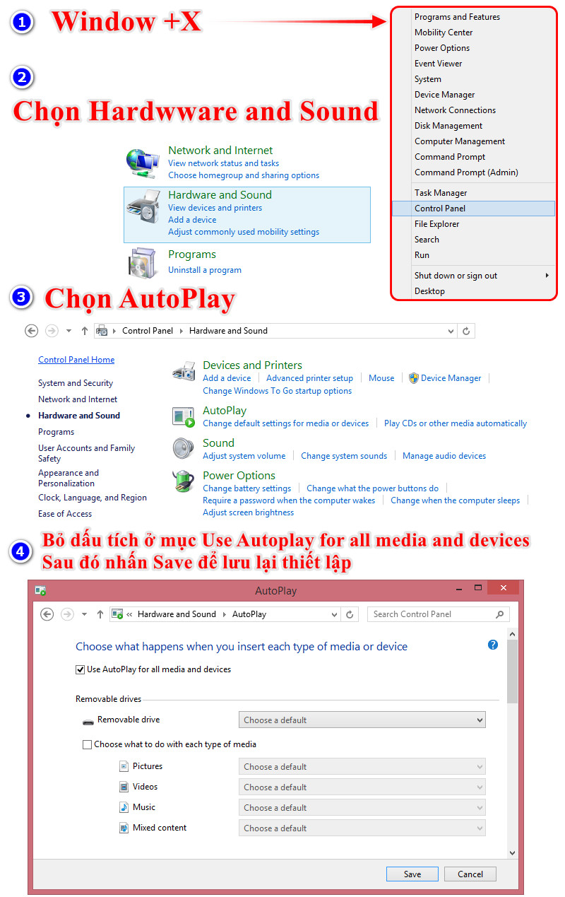 Điều chỉnh chế độ Autoplay trên Windows