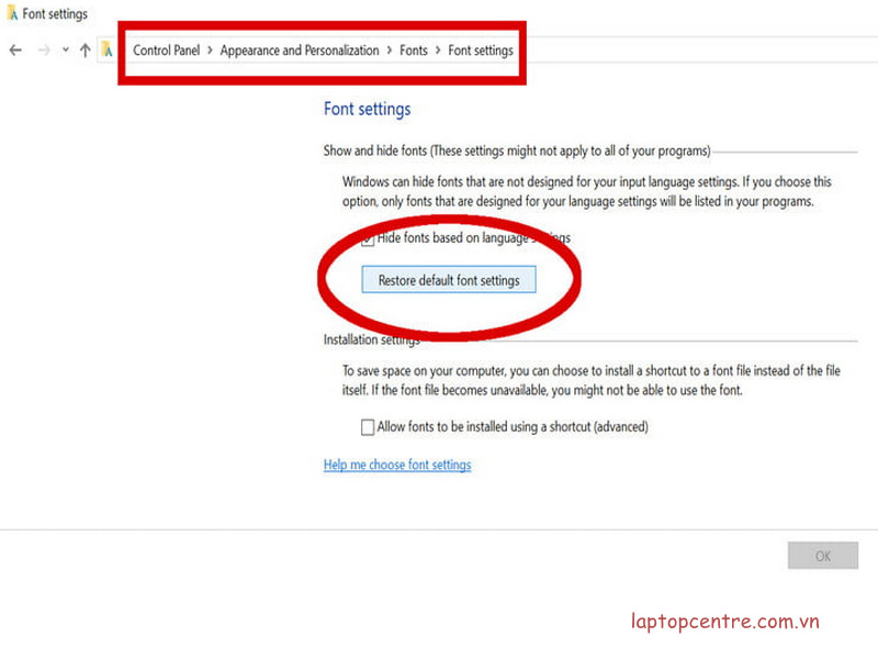 Cách cài đặt phông chữ trong Windows 10