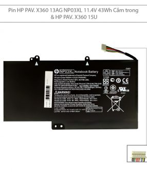 Pin HP PAV. X360 13AG NP03XL 11.4V 43Wh Cắm trong & HP PAV. X360 15U